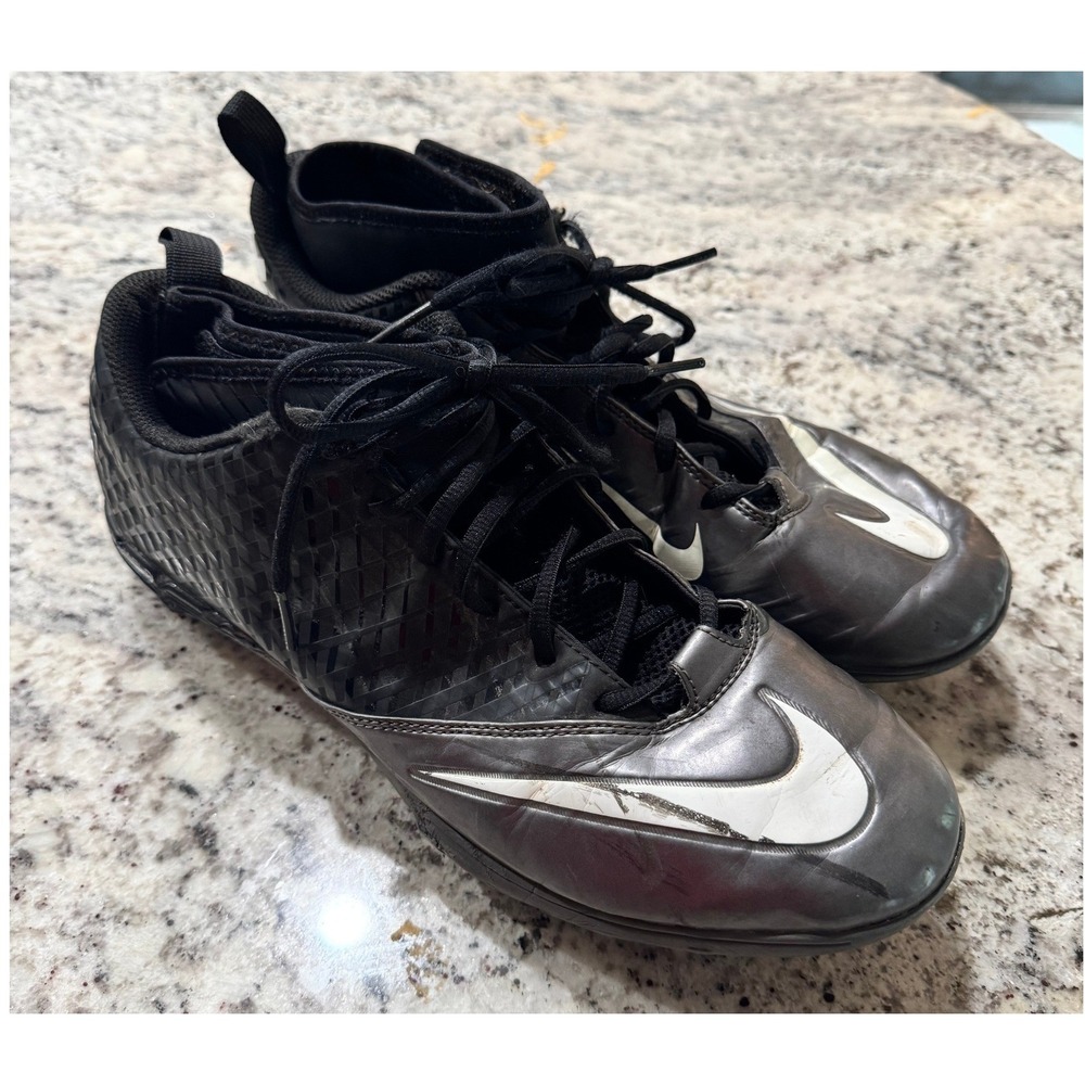 Nike Superbad Pro Football Cleats Lunar Silver Black Mens Size 12